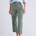 thumbnail image 2 of Aihuaihua Cropped Pants for Women Straight Leg Capris Summer Business Casual Work Pants Ankle Length Chino Trousers GN1 S, 2 of 4