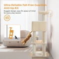 thumbnail image 5 of PAWZ Road Cat Tree Condo 46”with Sisal Covered Scratching Posts Tower Deep Hammock and Large Perch for Small Cats, Beige, 5 of 8