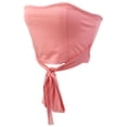 thumbnail image 4 of Sujetador bandeau sin tirantes, suave, elástico y recortado, para mujer, color blanco y rosa METRO, 4 of 9