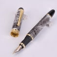thumbnail image 2 of Ballpoint Pens, Stunning Metal Pen with Golden Trim, Best Ball Pen Gift for Men & Women, Professional, Executive, Office, with 0.5mm Extra Refill, 2 of 2