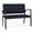 Navy, variant on Newport Reception Waiting Room Healthcare 2-Seat Loveseat / Black Steel / Black