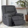 thumbnail image 5 of LVUYOYO Fabric Electric Recliner Chair - Heated Vibration Massage Sofa with USB Charge Port - Microfiber Reclining Sofa for Home, Living Room, Bedroom, 5 of 7