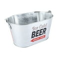 thumbnail image 2 of Cubo de cerveza con asa lateral, elegante, antióxido, ovalado, de gran capacidad, para champán, ideal para barbacoas de bar, tipo hielo frío., 2 of 14