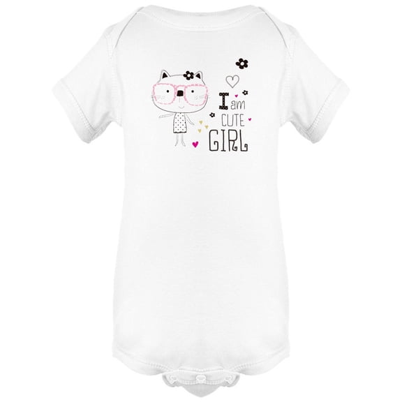 I Am Cute Girl Adorable Kitten Bodysuit Infant - Babies Onesie