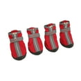 thumbnail image 3 of 4 Pcs Bottines en Caoutchouc pour Chien Imperméables Semelle Souple Chaussures de Randonnée pour Sport Extérieur, Douces et Confortables, et Imperméables, avec Bandes Réfléchissantes Matériau: Caoutchouc, 3 of 7