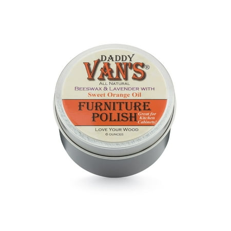 Daddy Van's All Natural Lavender & Sweet Orange Oil Beeswax Furniture Polish Chemical-free Wood Conditioner and Protectant. No Petroleum