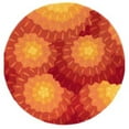 thumbnail image 3 of Momeni New Wave 7'9" X 7'9" Tapis Contemporain Rond en Laine Touffetée à la Main en Orange, 3 of 4