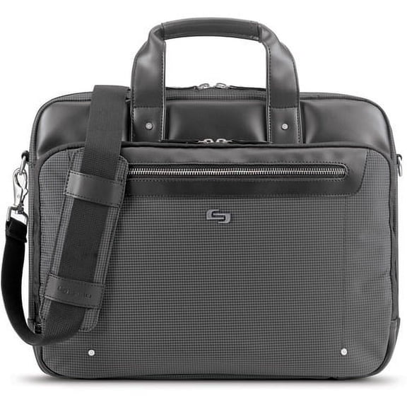Solo Park Briefcase With 15.6" Laptop Pocket, Black
