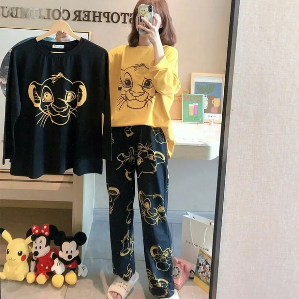 Disney Conjunto de pijama del Rey Leon Simba para mujer ropa de dormir holgada de manga larga traje de casa Otono e Invierno Walmart en linea