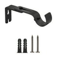thumbnail image 2 of 2 Pcs Heavy Duty Adjustable Curtain Rod Brackets Rod Holders Curtain Rod Support Brackets Curtain Rod Hangers General Hardware Holders Wall Bracket Hanger Hooks with Screws, 3.62-4.6 Inch, Black, 2 of 6