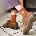 thumbnail image 1 of Calcetines de mujer de primavera y verano con cara sonriente bordada de algodón calcetines hasta la mitad de la pantorrilla calcetines casuales y versátiles de moda de primavera y otoño calcetines, 1 of 4