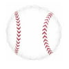 Baseball Balloon (18 Inch Mylar) Pkg/5, Double sided By PMU