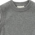 thumbnail image 5 of LUGOGNE Boys Sweater Vest Sleeveless Crew Neck Knit Pullover Fall Winter Warm Layering Knitwear Tops for Kids Children School Uniform Casual Classic Waistcoat Gray,Size 14, 5 of 6