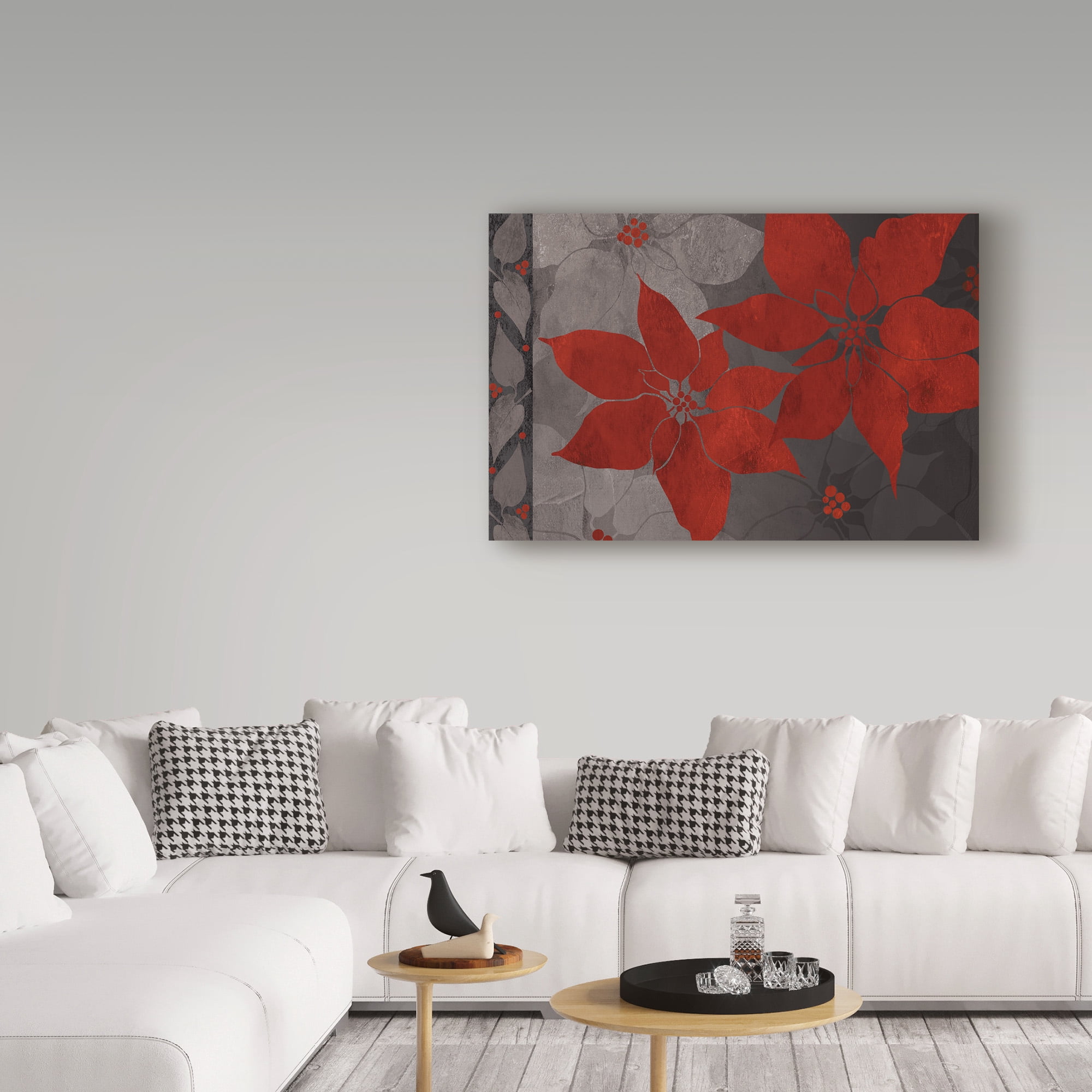 Trademark Fine Art 'Nuit De Noel Black Red' Canvas Art by Art Licensing Studio