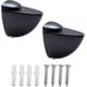 thumbnail image 1 of 2025 Latest Model Matte Black Glass Shelf Bracket - 2 Pcs Adjustable Zinc Alloy, 1 of 5