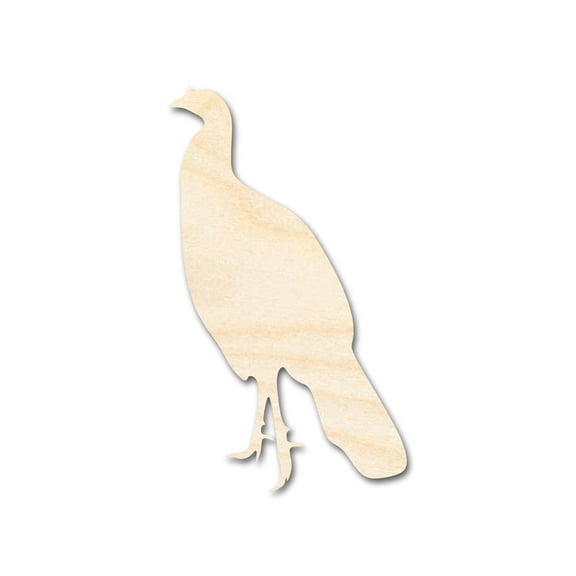 Unfinished Wood Unfluffed Turkey Shape 4" / 1/4"