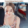 thumbnail image 6 of Unique Bargains Portable Cosmetic Bag Travel Makeup Bag Storage Bag Waterproof Nylon 1 Pcs Black Red, 6 of 7