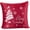 Embroidered Tree, variant on Violet Linen Seasonal Xmas Christmas Holiday Trees Pattern, Polyester Fabric, White Rope Edge, Solid Red Backing, Embroidered Tree , 18 Inch x 18 Inch, Square, Decorative Accent Throw Pillow