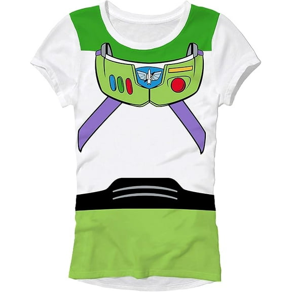 Disney Pixar Buzz Lightyear Costume Juniors T-Shirt (X-Small)