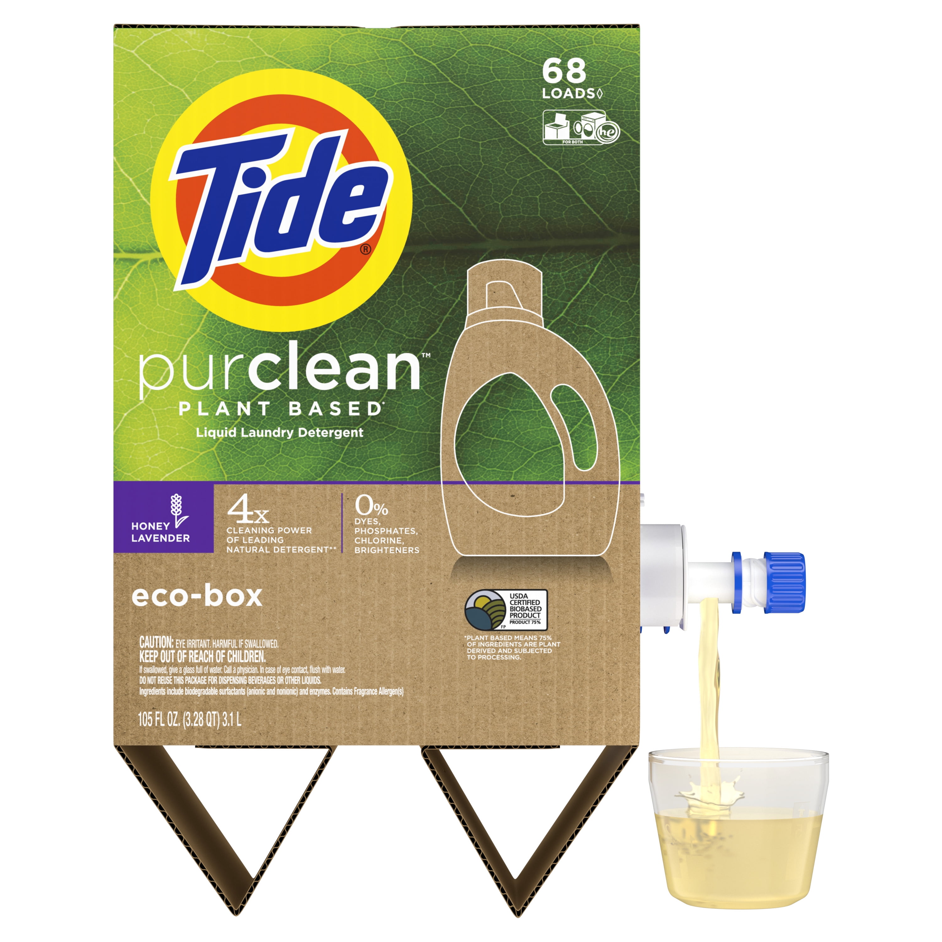 Purclean Laundry Detergent ecobox, 68 Loads 105 fl oz