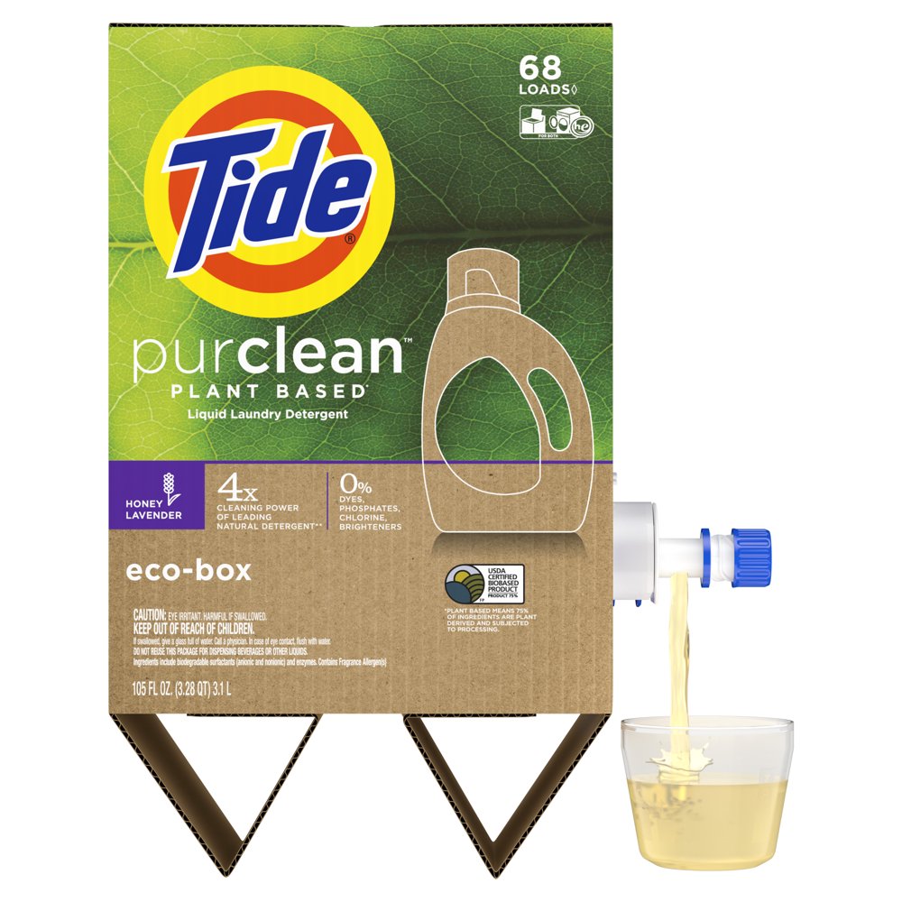 Purclean Laundry Detergent ecobox, 68 Loads 105 fl oz