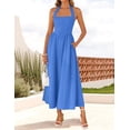 thumbnail image 2 of Vestido de verano ZESICA, sin mangas, halter, midi, azul real, para mujer, 2 of 7