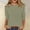 Green, variant on VOUZZA Womens Tees Solid O-Neck 3/4 Sleeve Loose Tunic Top Ladies Tops and Blouses Soft Lightweight Three Quarter Sleeve Everyday Wear Shirt