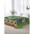 thumbnail image 6 of Golf Balls Flat Sheets Only Full Size, Soft Breathable Bed Top Sheets for Mattress, Green Sports Art Truck Brown Lattice Luxury Bedding Flat Sheets for Home Hotel Bedroom Bed Protection, 6 of 9