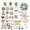 No. 5 80pcs box s, variant on 50/55/58/80/90/94/96Pcs for Sock Shoe Brooch Pin Sweater Shawl Clip Artificial Pearls Brooch Charm Rhinestones Safe Pin