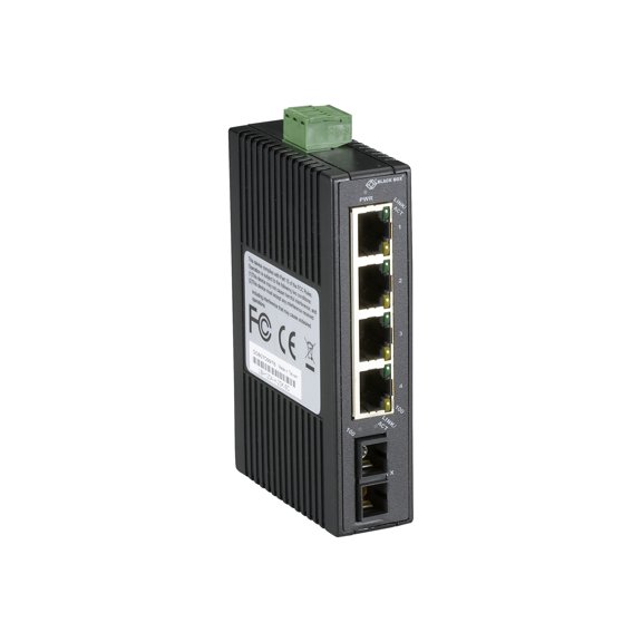 Black Box Hardened Mini Industrial - Switch - 4 x 10/100 - DIN rail mountable