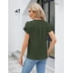 thumbnail image 3 of Blooming Jelly - Blusa informal de manga corta con cuello en V para el trabajo de negocios, 3 of 3