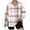 Pink, variant on Plus Size Tops for Women Long Sleeve Plaid Print V Neck Lightweight Sweatshirt Side Split L-5X Loose Casual Shirts (XL, Red-Stripes)