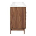 "Modway Render 48"" Mid-Century Modern Double Sink Bathroom Vanity in ...