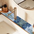 thumbnail image 2 of Yayeee Faucet Mat for Kitchen Sink 14.7" Diatomite Long Splash Guard Pad, Plants and River, 2 Pack, 2 of 7