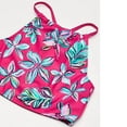 thumbnail image 4 of GYRATEDREAM 7-13Y Child Girls Halter Tankini Side Tie Bikini Bathsuit 2PCS Floral Swimsuit UPF 50+, 4 of 6