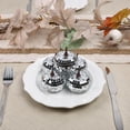 thumbnail image 4 of Twfbrm 12 Pcs Artificial Disco Pumpkins, 1.7" Silver Glitter Mirror Pumpkin Models, Farmhouse Reflective Pumpkin Table Centerpiece Halloween Thanksgiving Fall Decorations for Home Tiered Tray Mantel, 4 of 9