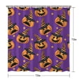 thumbnail image 5 of Retro Horror Themed Artwork Cute Ghost Pumpkin Illustration Waterproof Curtain,72x72in Shower Curtain, 5 of 6