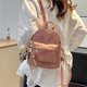 thumbnail image 2 of Bolso de mano de cuero suave de moda retro para mujer, nuevo estilo 2025, mochila pequeña versátil de color sólido, mochila de viaje, 2 of 5