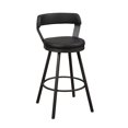 thumbnail image 3 of OakvillePark Belmar Swivel Pub Height Barstool (Set of 2), Black, 3 of 6