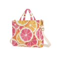 thumbnail image 7 of FORMRS Womens Corduroy Tote Bag Crossbody Shoulder Handbag with Pocket, Pink Grapefruit Slices, 7 of 7
