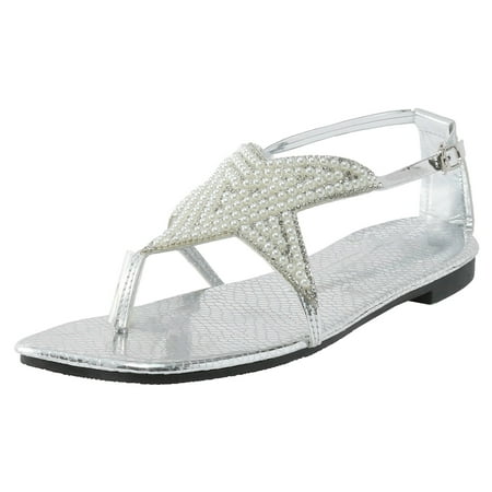 

WANYNG Womens Shoes Summer Sandals Fashion Solid Color Rhinestone Pearl Buckle Herringbone Sandals Women Shoes Go Walk Sandals Closed Toed Shoes Women