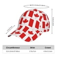 thumbnail image 2 of Balery Canada Gorra de béisbol de tamaño ajustable para correr, entrenar y actividades al aire libre. Gorra de papá para todas las estaciones., 2 of 6