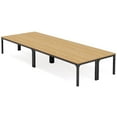 thumbnail image 2 of 78" Light Walnut Dining Table Large Rectangle Kitchen Dinner Table for 6-8 People Long Modern Dining Room Furniture (Table only), 2 of 8