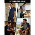 thumbnail image 5 of Pdbokew Mens Pajamas Set Lightweight Summer Pjs Sleepwear Soft Comfy Short Sleeve Loungewear Carbon Gray L, 5 of 6