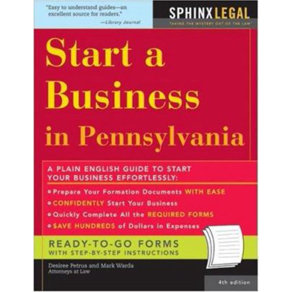 Pre-Owned Start a Business in Pennsylvania (Legal Survival Guides) (Paperback) 1572485612 9781572485617