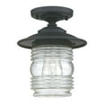 thumbnail image 2 of 10 Inch 1 Light Outdoor Semi-Flush Mount In Urban/Industrial Style 8 High By 10 Wide-Black Finish Capital Lighting 9677Bk, 2 of 2