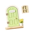 thumbnail image 4 of Puerta de de madera en miniatura con accesorios, puerta nórdica para festivales en casa, actividades de , regalos para pared, pequeña, 4 of 6