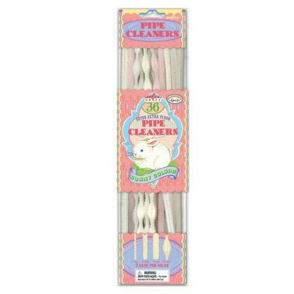 Bunny Colors Pink and White Pipe Cleaners