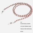 thumbnail image 5 of Imitation pearls fashion glasses chain Wearing Neck Holding cord Drawstring Cord Reading Glasses Holder Accessories Brown, 5 of 9