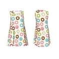 thumbnail image 7 of Lsque Colorful Donuts Pattern Summer Dresses for Women – Sleeveless T-Shirt Swing Sundress, Perfect for the Beach and Casual Days, 7 of 7